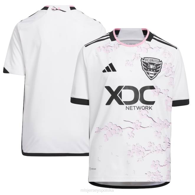 MLS Jerseys Dzieci DC Replika koszulki United adidas White 2023 z zestawu kwiatu wiśni NN6X62 golf