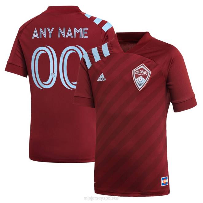 MLS Jerseys Dzieci Replika podstawowej koszulki adidas Colorado Rapids Burgundy 2021 na zamówienie NN6X933 golf