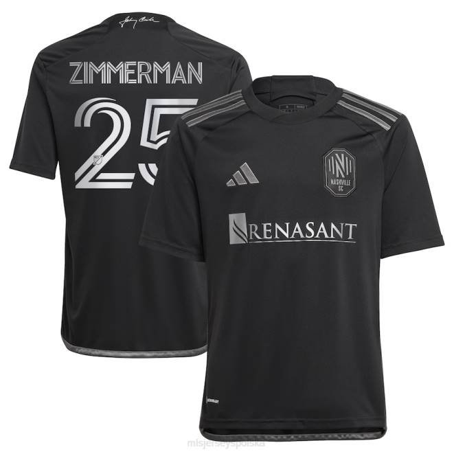 MLS Jerseys Dzieci nashville sc walker zimmerman adidas czarna 2023 męska replika koszulki gracza w czarnym zestawie NN6X311 golf