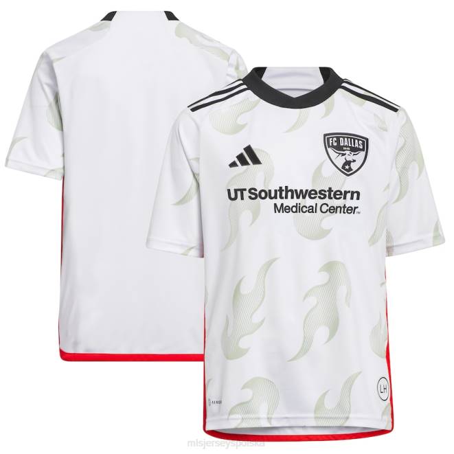 MLS Jerseys Dzieci Biała replika koszulki FC Dallas adidas Burn Baby Burn 2023 NN6X179 golf