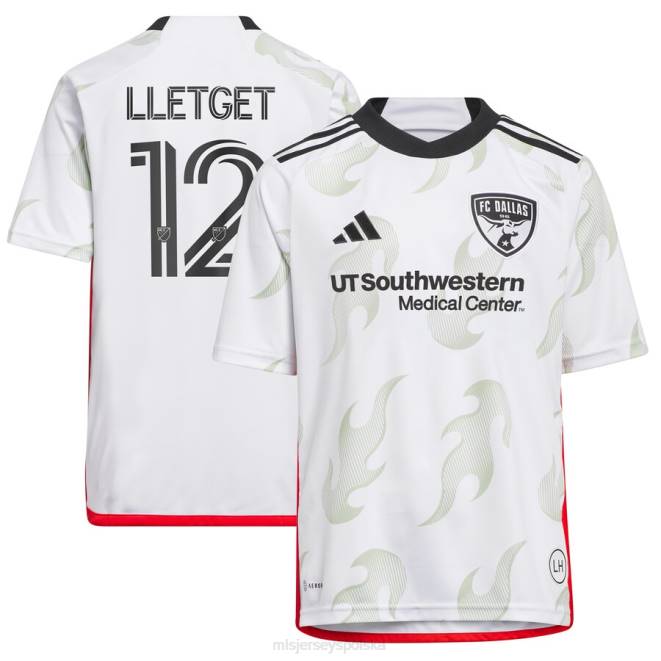 MLS Jerseys Dzieci Biała replika koszulki zawodnika FC Dallas Sebastian Lletget adidas Burn Baby Burn z 2023 roku NN6X1123 golf