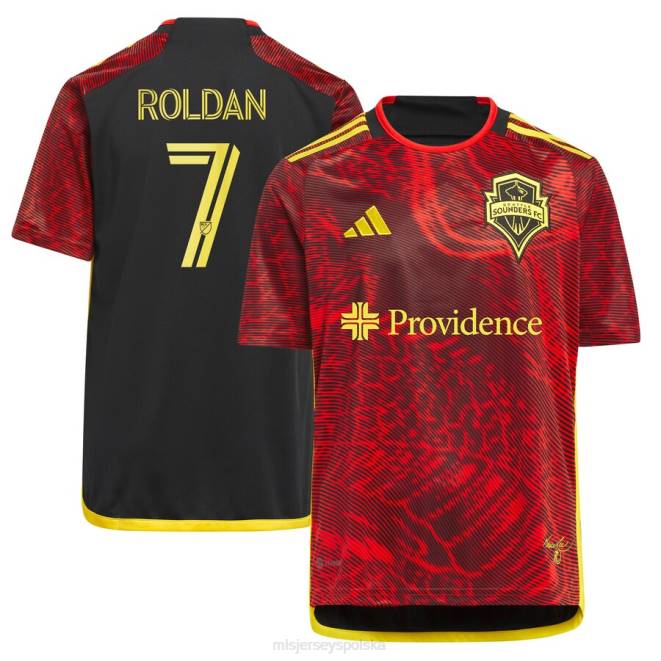 MLS Jerseys Dzieci replika koszulki Seattle Sounders FC Cristian Roldan adidas czerwona 2023 Bruce Lee Kit NN6X331 golf