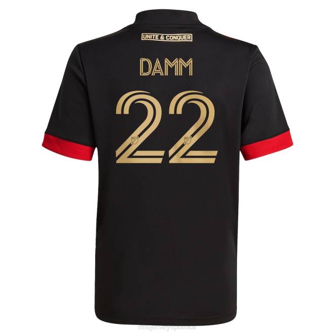 MLS Jerseys Dzieci Atlanta United FC Jurgen Damm adidas czarna 2021 replika koszulki blvck kit NN6X1204 golf