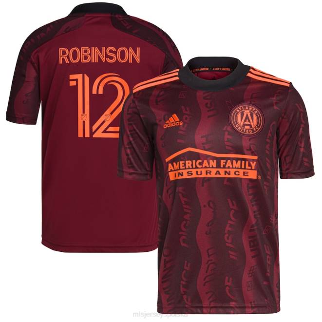 MLS Jerseys Dzieci Replika koszulki zawodnika Atlanta United FC Miles Robinson adidas bordowa 2021 Unity NN6X1205 golf