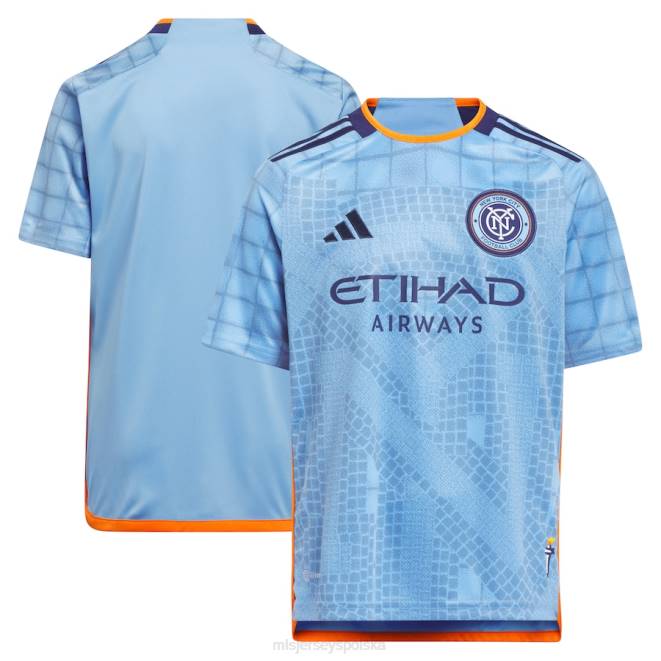 MLS Jerseys Dzieci Replika koszulki New York City FC adidas jasnoniebieska 2023 interboro kit NN6X83 golf