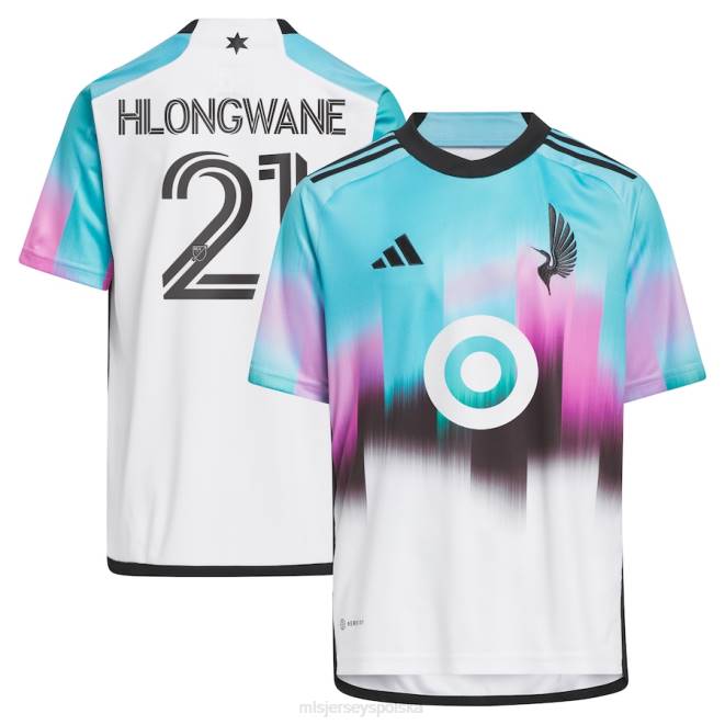 MLS Jerseys Dzieci Minnesota United FC Bongokuhle Hlongwane adidas White 2023 zestaw zorzy polarnej replika koszulki NN6X765 golf