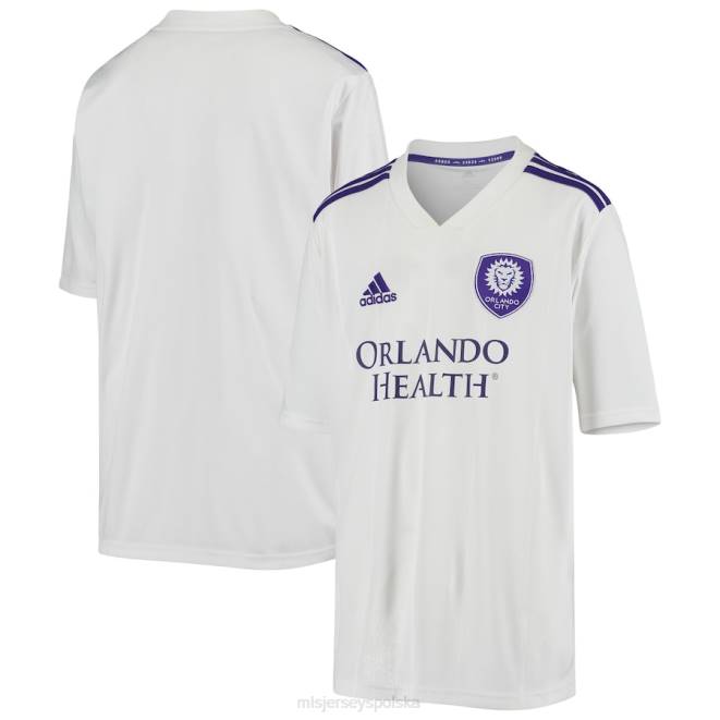MLS Jerseys Dzieci Biała replika koszulki wyjazdowej Adidas Orlando City SC 2018 NN6X447 golf