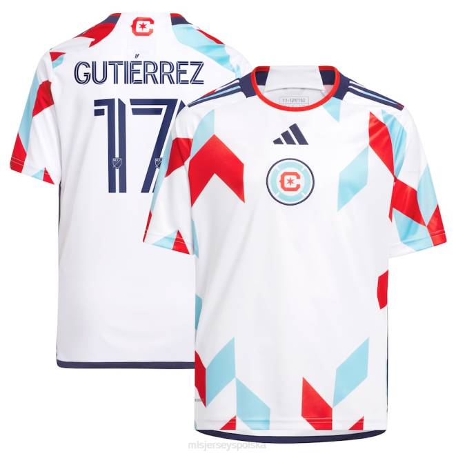 MLS Jerseys Dzieci Chicago Fire Brian Gutierrez adidas biały 2023 zestaw do wszystkich replik koszulek zawodników NN6X639 golf