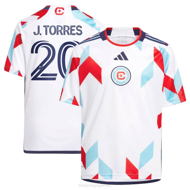 MLS Jerseys Dzieci chicago fire jairo torres adidas biały 2023 zestaw do wszystkich replik koszulek zawodników NN6X1170 golf