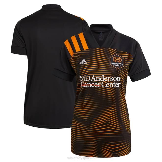 MLS Jerseys kobiety Czarna replika koszulki Houston Dynamo FC adidas 2021 NN6X360 golf