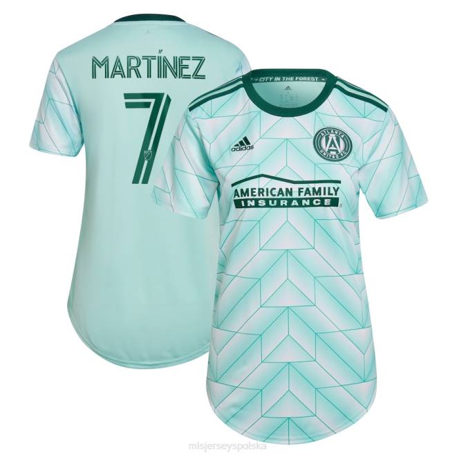 MLS Jerseys kobiety Replika koszulki zawodnika Atlanta United FC Josef Martinez adidas Mint 2022 The Forest Kit NN6X977 golf