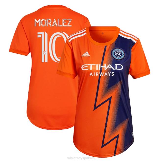 MLS Jerseys kobiety Replika koszulki zawodnika New York City FC Maximiliano Morez adidas Orange 2022 The Volt Kit NN6X954 golf