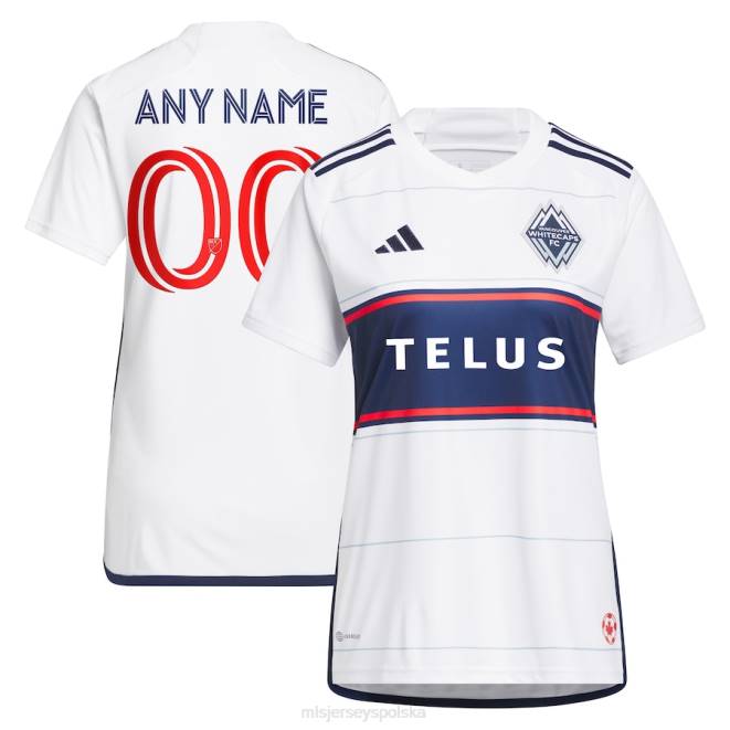 MLS Jerseys kobiety Biała replika koszulki Vancouver Whitecaps FC Adidas 2023 Bloodlines NN6X868 golf