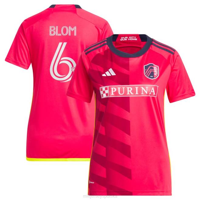 MLS Jerseys kobiety ul. Replika koszulki Louis City SC njabulo blom adidas czerwona 2023 Spirit Kit NN6X1417 golf