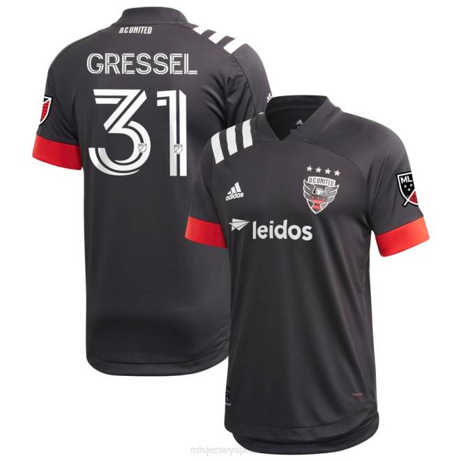 MLS Jerseys mężczyźni DC Czarna oryginalna koszulka United Julian Gressel adidas 2020 NN6X1342 golf