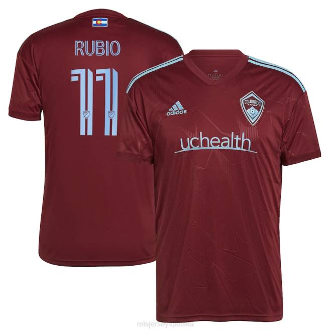 MLS Jerseys mężczyźni Replika koszulki zawodnika Colorado Rapids Diego Rubio Adidas Burgundy 2023 Club NN6X826 golf
