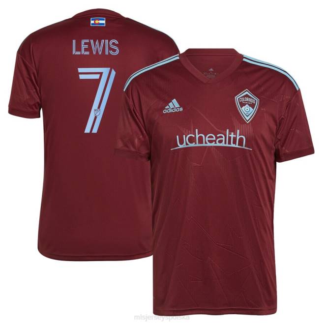MLS Jerseys mężczyźni Replika koszulki zawodnika Colorado Rapids Jonathan Lewis adidas Burgundy 2023 Club NN6X1094 golf