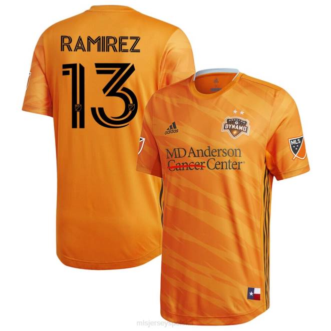 MLS Jerseys mężczyźni Houston Dynamo Christian Ramirez Adidas Pomarańczowa 2020 podstawowa, autentyczna koszulka zawodnika NN6X1271 golf