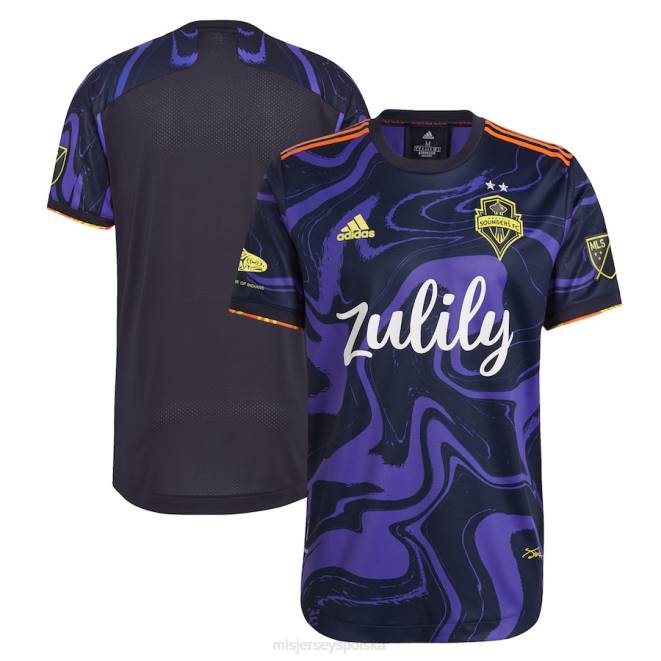 MLS Jerseys mężczyźni Seattle Sounders FC adidas Purple 2021, autentyczna koszulka Jimiego Hendrixa NN6X285 golf