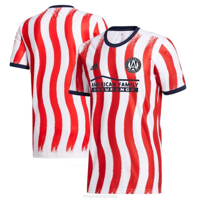 MLS Jerseys mężczyźni atlanta united fc adidas biało-czerwona koszulka przedmeczowa americana aeroready przedmeczowa 2021/22 NN6X993 golf