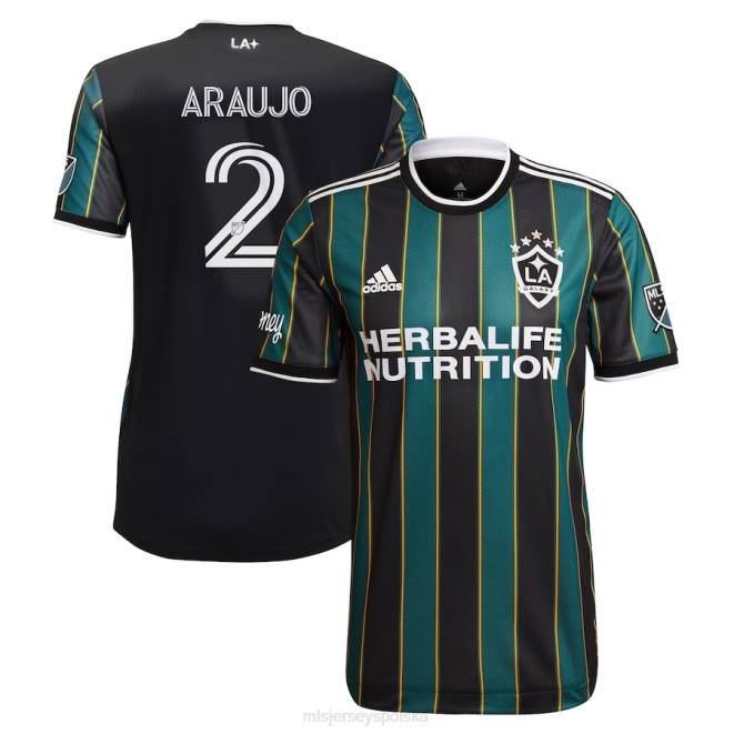 MLS Jerseys mężczyźni la galaxy julian araujo adidas czarny 2021 zestaw społecznościowy la galaxy autentyczna koszulka gracza NN6X671 golf