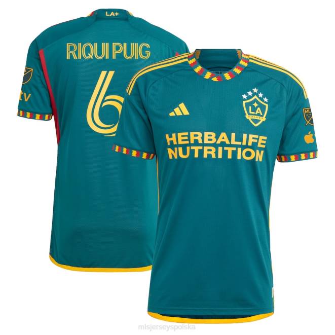 MLS Jerseys mężczyźni Autentyczna koszulka zawodnika la galaxy riqui puig adidas zielona 2023 la kit NN6X1240 golf