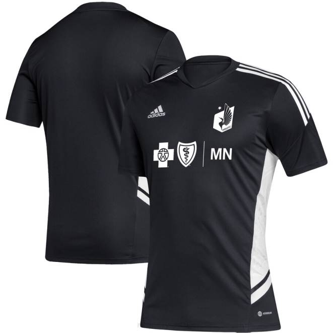 MLS Jerseys mężczyźni Czarno-biała koszulka treningowa adidas Minnesota United FC adidas NN6X349 golf