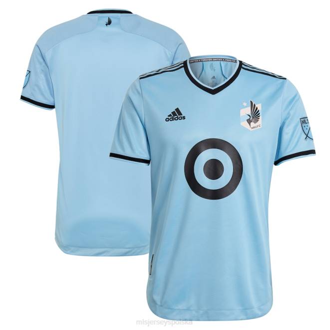 MLS Jerseys mężczyźni Minnesota United FC adidas jasnoniebieska 2021 The River Kit, autentyczna koszulka NN6X266 golf