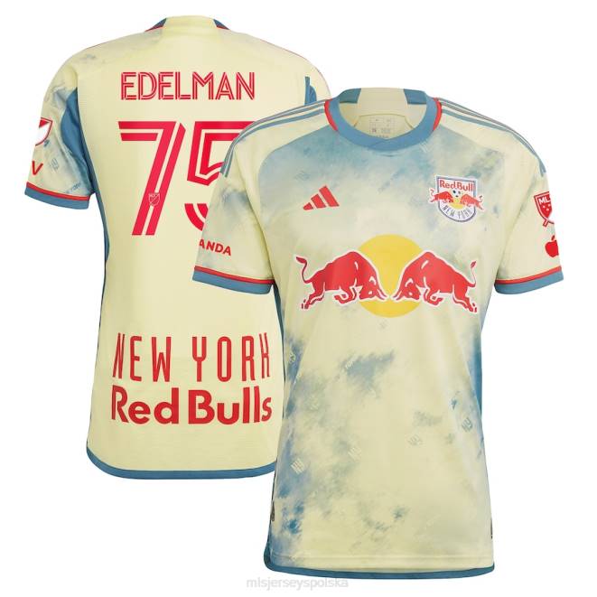 MLS Jerseys mężczyźni New York Red Bulls Daniel Edelman adidas żółty 2023 daniel patrick zestaw autentyczna koszulka NN6X927 golf