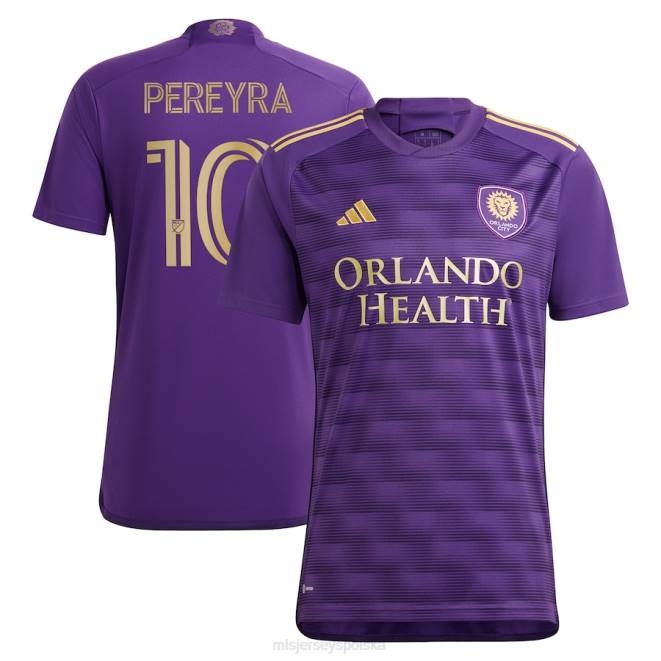 MLS Jerseys mężczyźni replika koszulki gracza Orlando City Mauricio Pereyra adidas Purple 2023 The Wall Kit NN6X899 golf