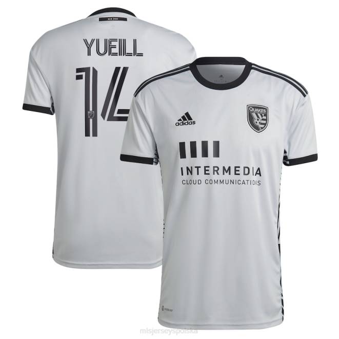 MLS Jerseys mężczyźni Replika koszulki gracza San Jose trzęsienia ziemi jackson yueill adidas szara 2022 zestaw twórcy NN6X1498 golf