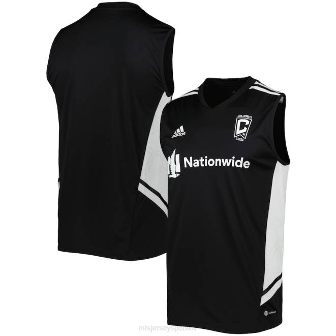 MLS Jerseys mężczyźni Czarno-biała koszulka treningowa adidas bez rękawów Columbus Crew NN6X747 golf
