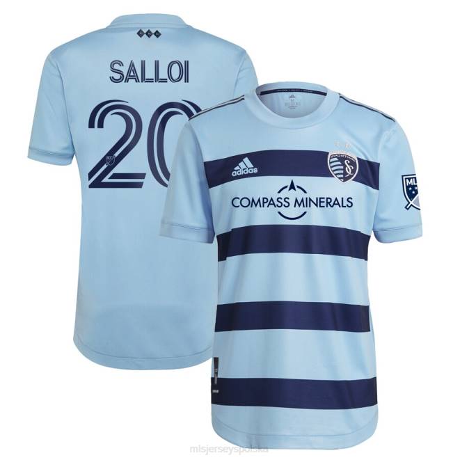 MLS Jerseys mężczyźni sportowa koszulka zawodnika Kansas City Daniel Salloi adidas jasnoniebieska 2021 NN6X893 golf