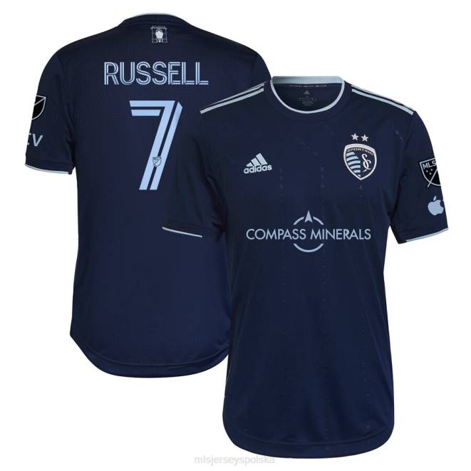 MLS Jerseys mężczyźni sportowa koszulka zawodnika kansas city johnny russell adidas niebieska 2023 state line 3.0 NN6X736 golf